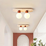 Telvian Ceiling Light in Yellow Travertine and Glass