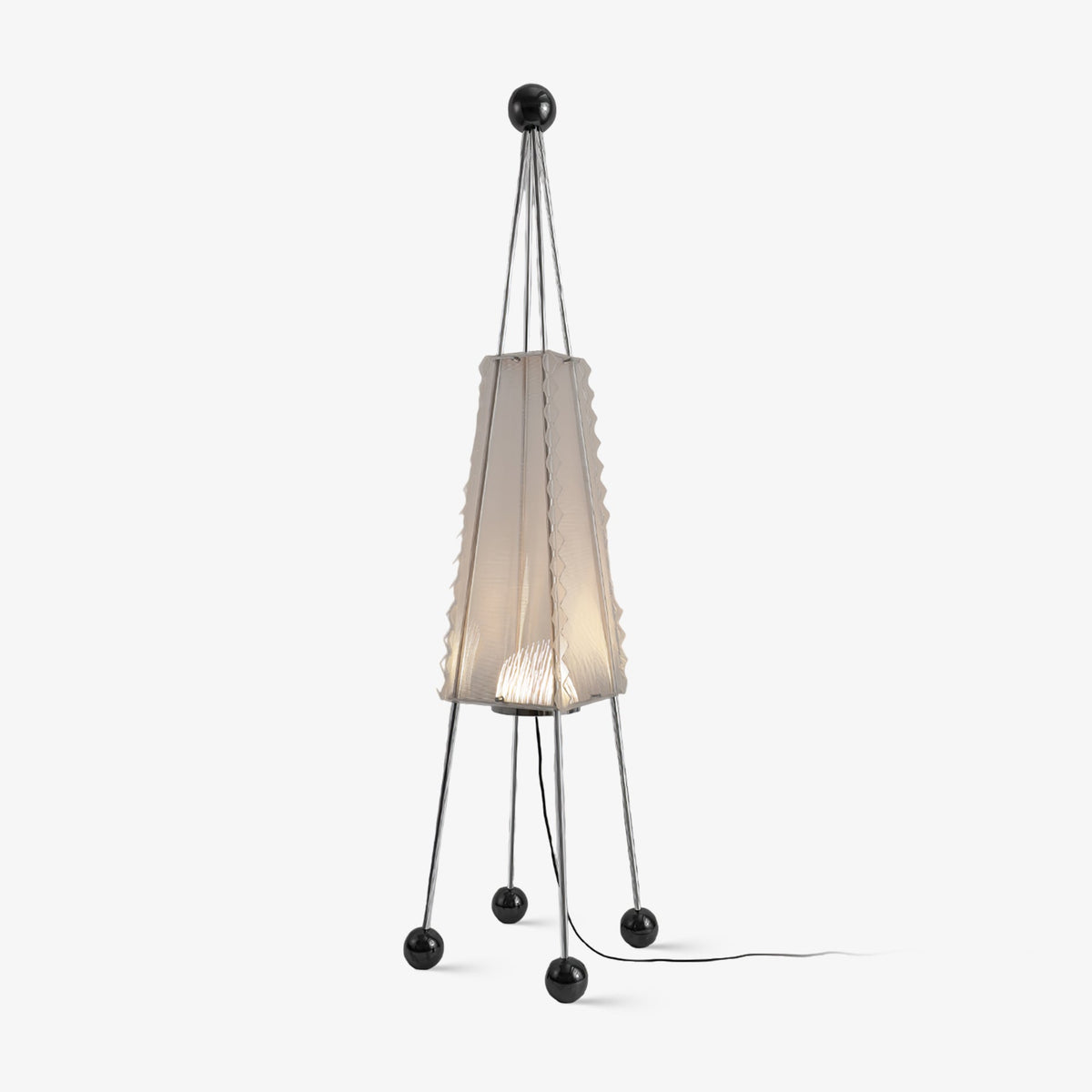 Obelisk Mesh Floor Lamp – Modern Sculptural LED Floor Light for Living Room