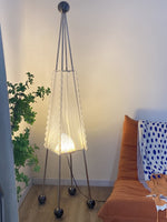 Obelisk Mesh Floor Lamp – Modern Sculptural LED Floor Light for Living Room