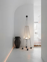 Obelisk Mesh Floor Lamp – Modern Sculptural LED Floor Light for Living Room