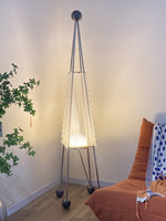 Obelisk Mesh Floor Lamp – Modern Sculptural LED Floor Light for Living Room