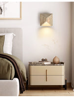 Terra Prism Wall Sconce in Yellow Travertine | Modern LED Wall Light