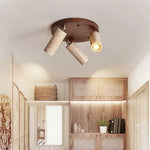 Terra Beam Ceiling Light in Travertine and Wood