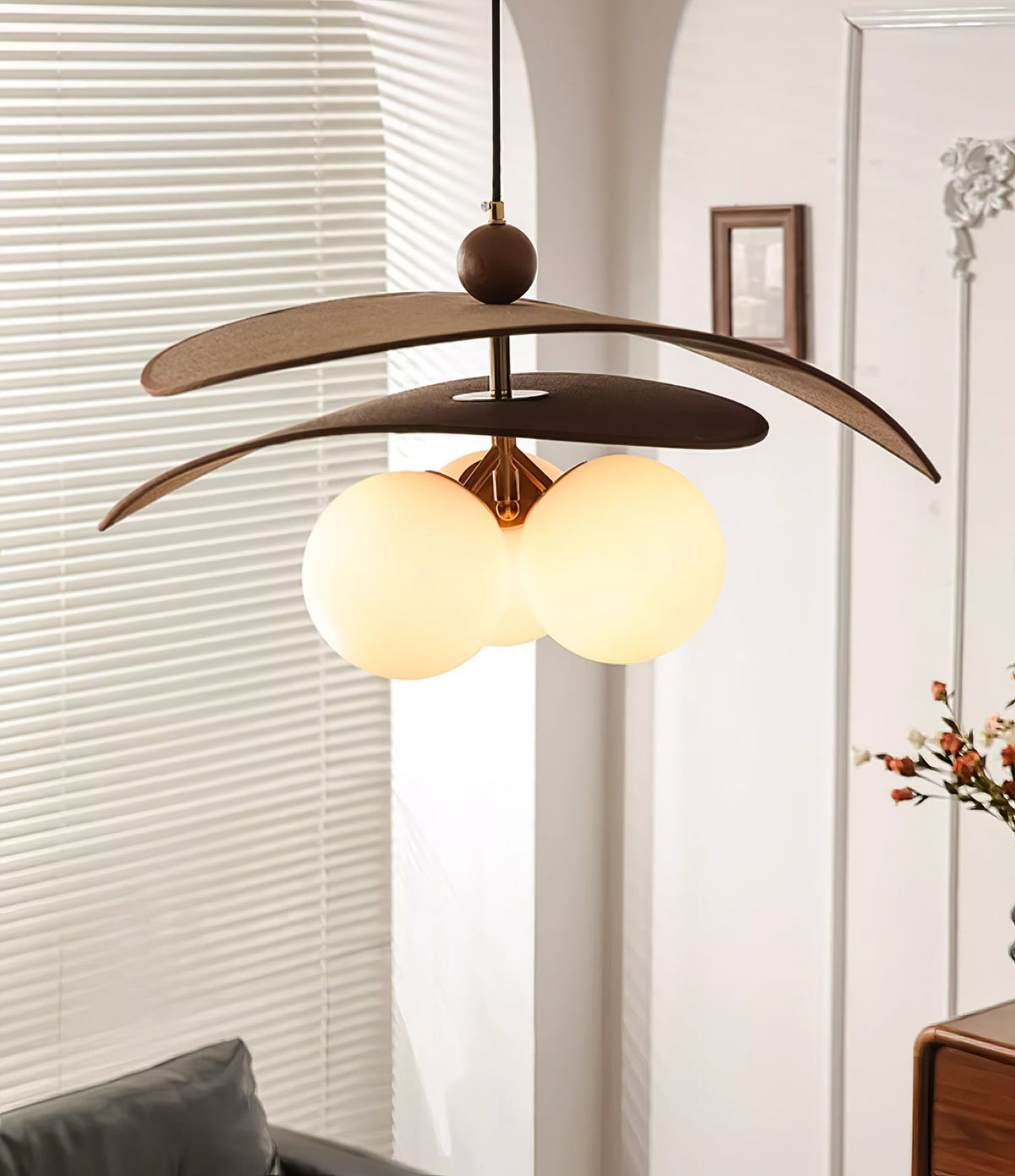 Terra Bloom Sculptural Pendant Light with Layered Shades