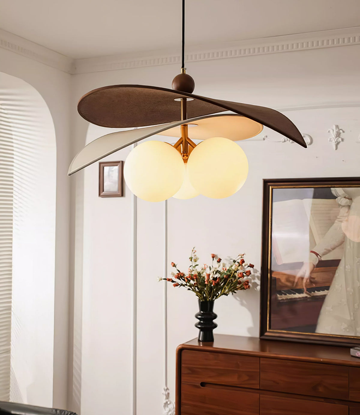 Terra Bloom Sculptural Pendant Light with Layered Shades
