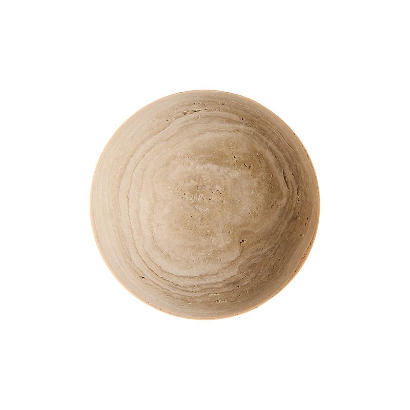 Terra Disc Travertine Wall Sconce with Integrated LED