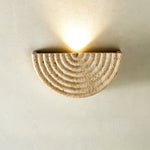 Terra Dome Travertine Wall Sconce, Warm Ambient Lighting for Modern Interiors