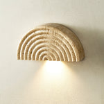Terra Dome Travertine Wall Sconce, Warm Ambient Lighting for Modern Interiors