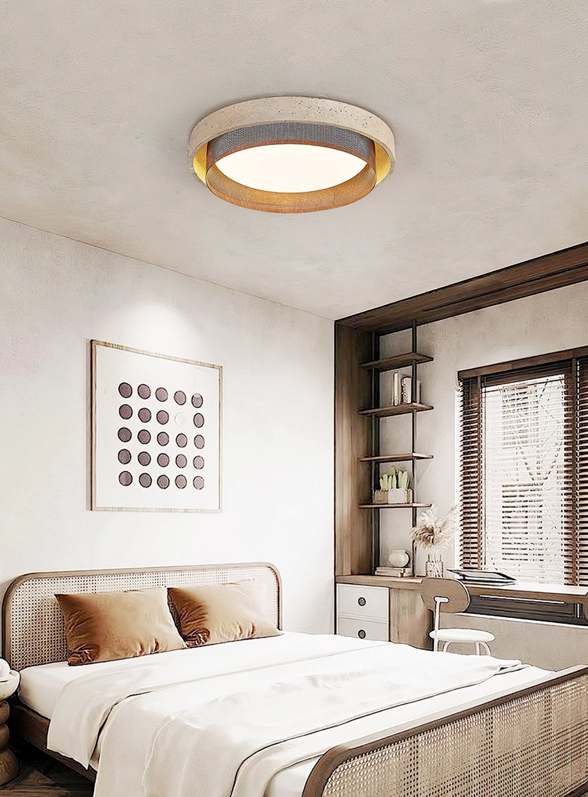 Terra Forge Ceiling Light in Yellow Travertine