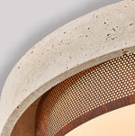 Terra Forge Ceiling Light in Yellow Travertine