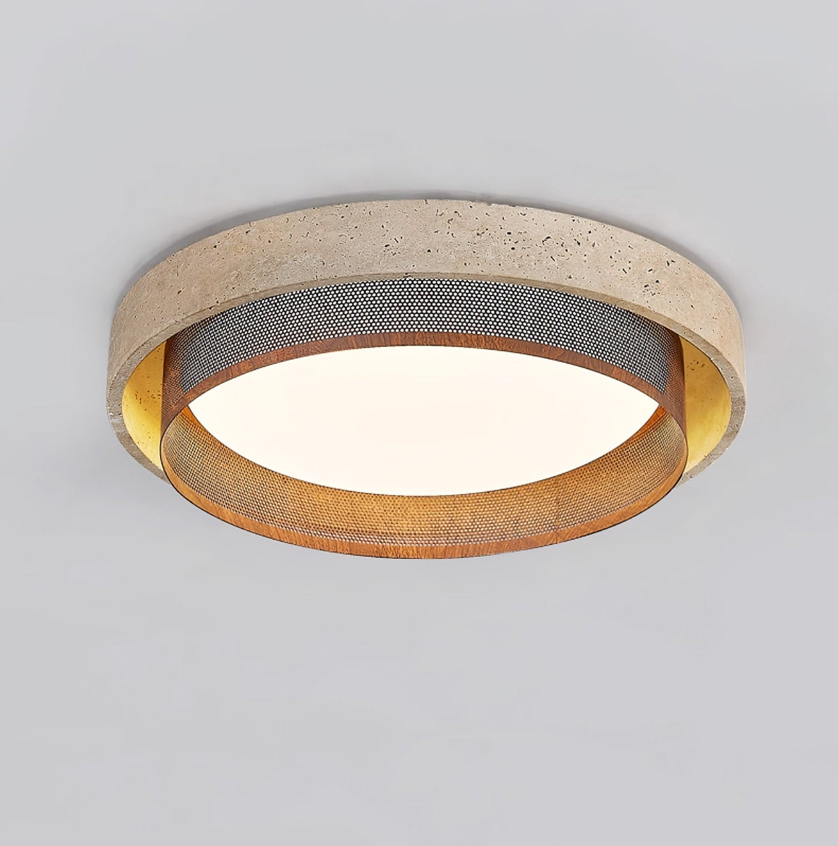 Terra Forge Ceiling Light in Yellow Travertine