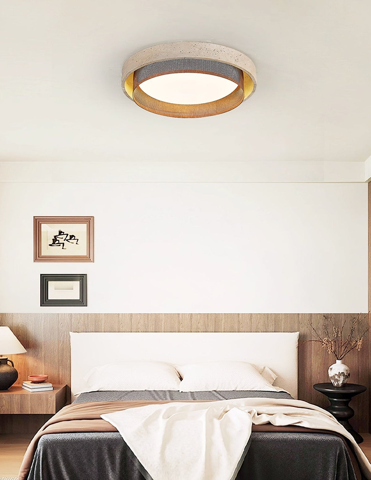 Terra Forge Ceiling Light in Yellow Travertine
