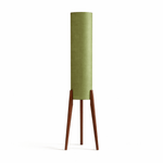 Terra Ink Column Floor Lamp – Sculptural Wooden Tripod Floor Light