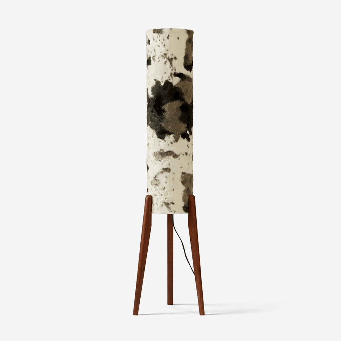 Terra Ink Column Floor Lamp – Sculptural Wooden Tripod Floor Light