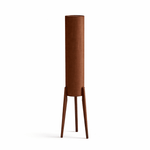 Terra Ink Column Floor Lamp – Sculptural Wooden Tripod Floor Light
