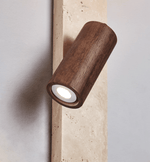 Terra Linear Wall Sconce in Travertine with Opal Glass Shade