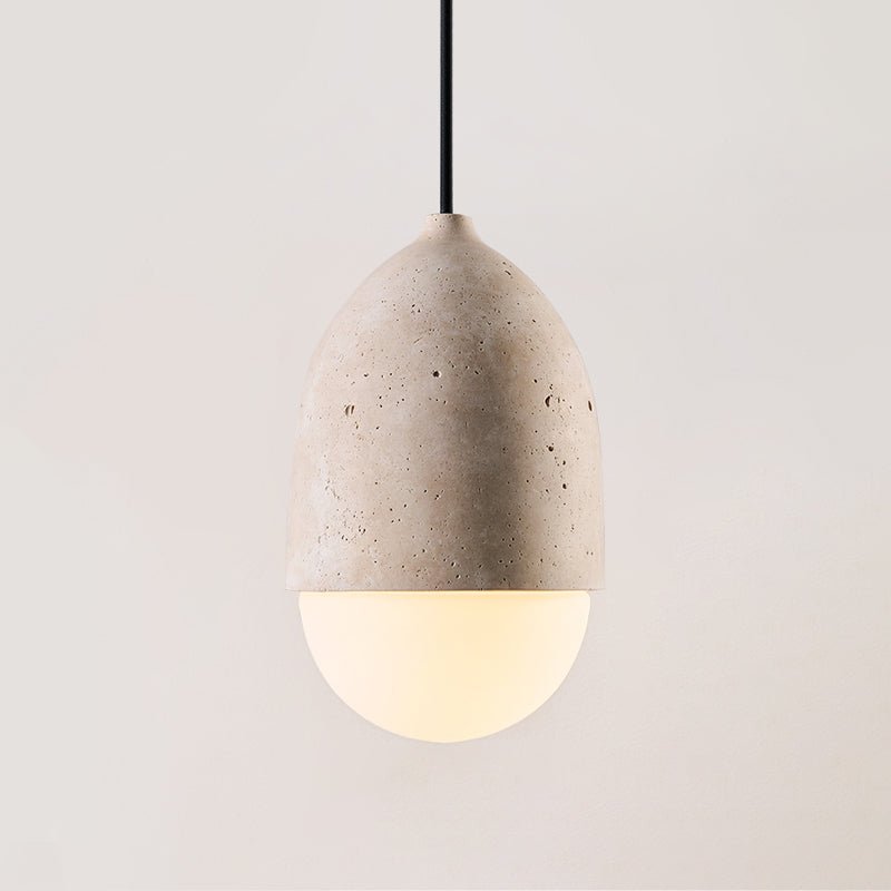 Terra Orb Cluster Pendant Light – Natural Travertine & Glass Trio