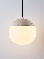 Terra Orb Cluster Pendant Light – Natural Travertine & Glass Trio