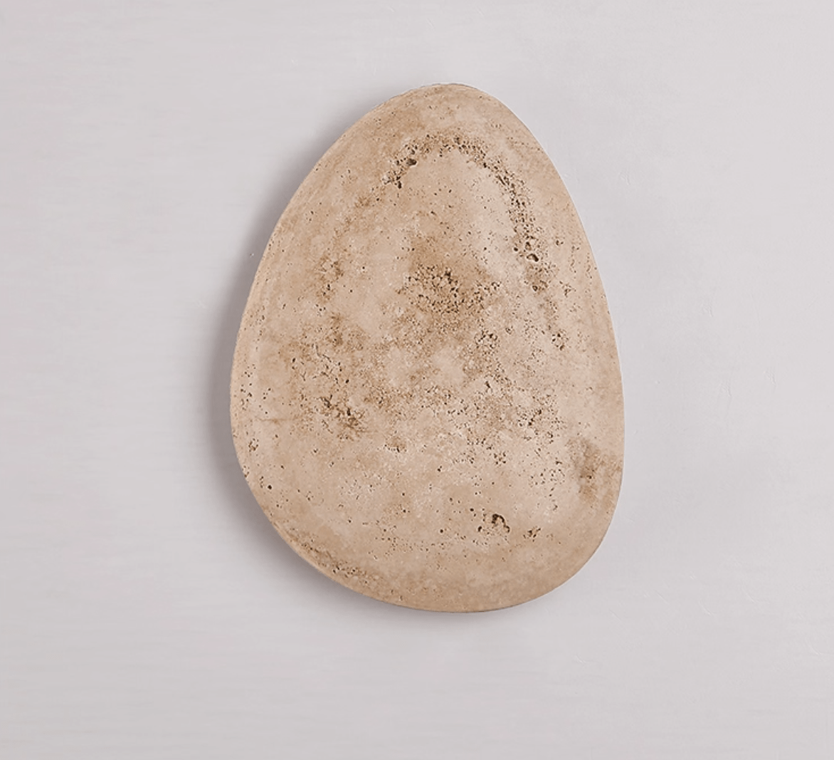 Terra Ovo Wall Sconce in Travertine — Sculptural LED Wall Light