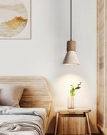 Terra Rope Pendant Light – Natural Travertine & Jute Hemp Rope Ceiling Lamp