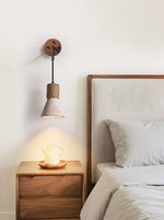 Terra Rope Wall Sconce in Travertine and Walnut