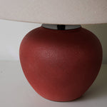 Terra Rouge Ceramic Table Lamp with Linen Shade for Living Room & Bedroom