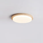 Terra Round Travertine LED Ceiling Light in Natural Stone Finish