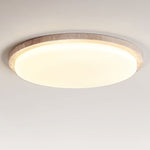 Terra Round Travertine LED Ceiling Light in Natural Stone Finish