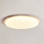 Terra Round Travertine LED Ceiling Light in Natural Stone Finish