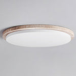 Terra Round Travertine LED Ceiling Light in Natural Stone Finish