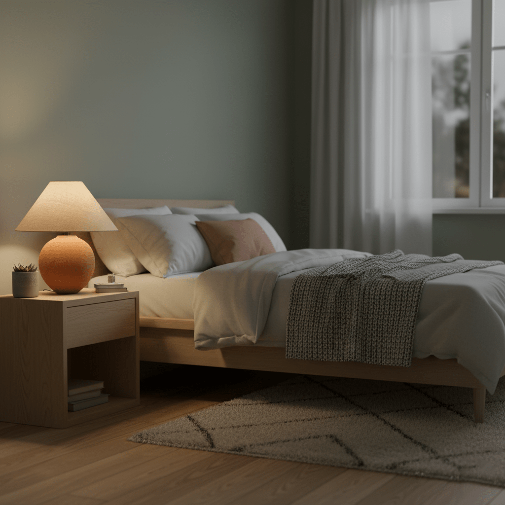 Terracotta Ceramic Table Lamp with Linen Shade for Modern Interiors