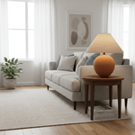 Terracotta Ceramic Table Lamp with Linen Shade for Modern Interiors