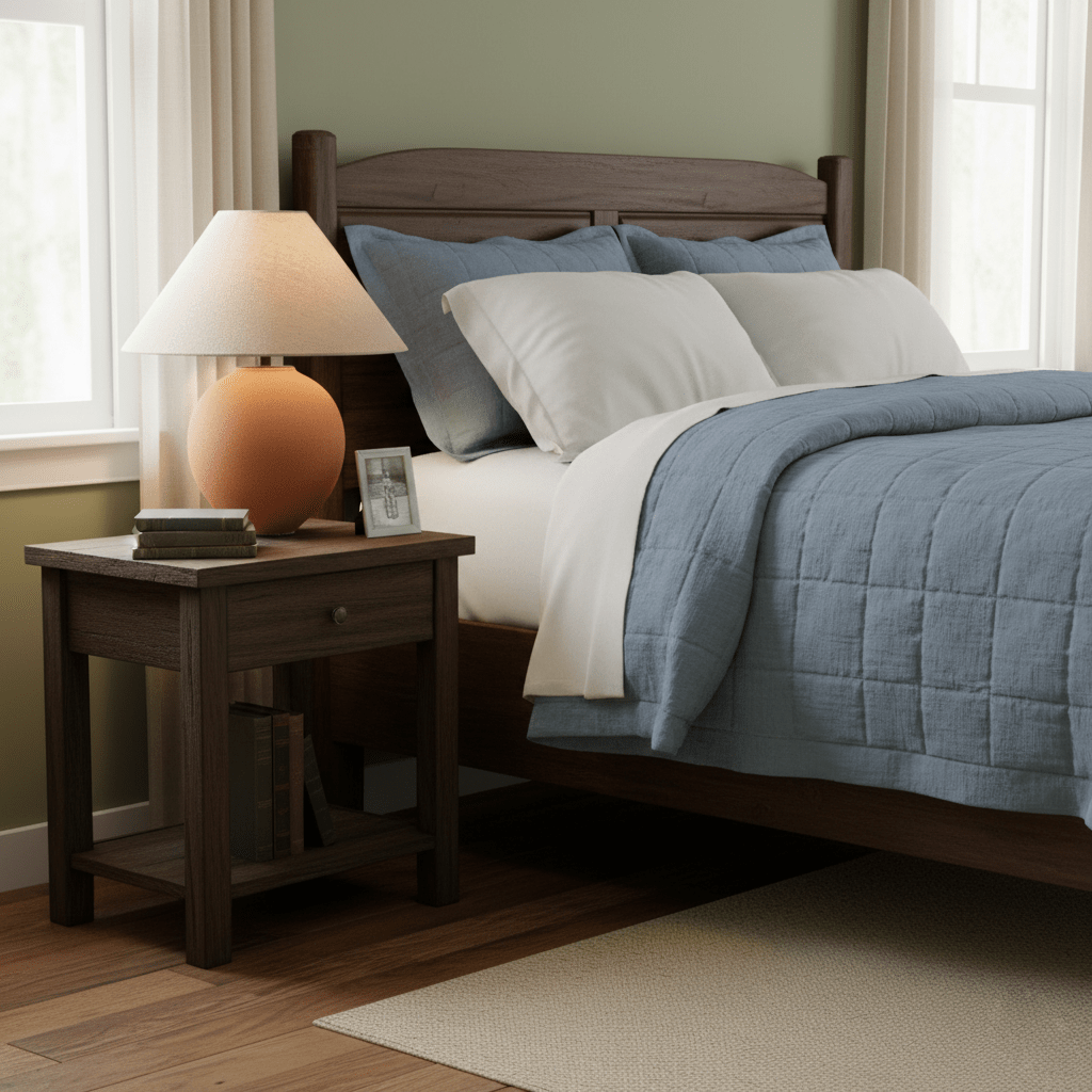 Terracotta Ceramic Table Lamp with Linen Shade for Modern Interiors