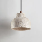 Travertine Bell Pendant Light, Natural Stone Hanging Lamp for Kitchen Island and Dining Room