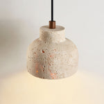 Travertine Bell Pendant Light, Natural Stone Hanging Lamp for Kitchen Island and Dining Room