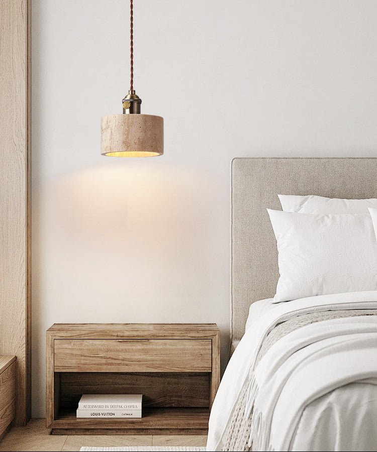 Terraform Travertine Pendant Light – Sculptural Stone Multi-Pendant