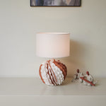 Terralune Ceramic Table Lamp with Linen Shade for Living Room and Bedroom