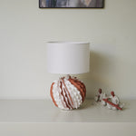 Terralune Ceramic Table Lamp with Linen Shade for Living Room and Bedroom