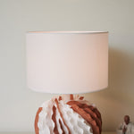 Terralune Ceramic Table Lamp with Linen Shade for Living Room and Bedroom
