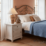 Terrana Sculptural Ceramic Table Lamp with Fabric Shade