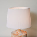 Terrara Textured Ceramic Table Lamp with Pleated Shade