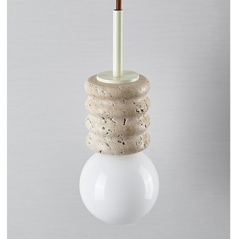Terrava Stone Pendant Light – Handcrafted Travertine Mini Pendant for Modern Interiors