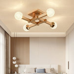 Tetrix Wood Ceiling Light