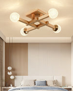 Tetrix Wood Ceiling Light