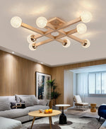 Tetrix Wood Ceiling Light