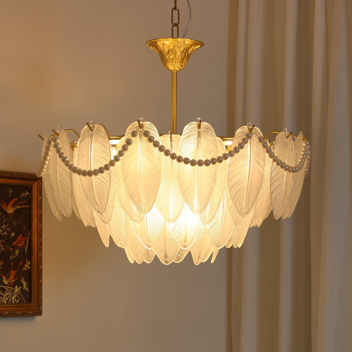 texture-glass-leaf-chandelier