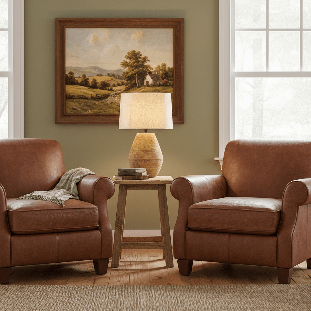 Terracotta Textured Table Lamp with Linen Shade for Modern Interiors