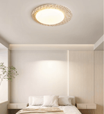 Organic Travertine Ceiling Light with Textured Stone Finish
