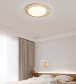 Organic Travertine Ceiling Light with Textured Stone Finish