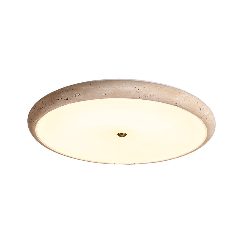 Travertine Disk LED Flush Mount Ceiling Light for Modern Interiors